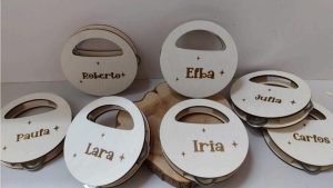 Pandereta de madera personalizada